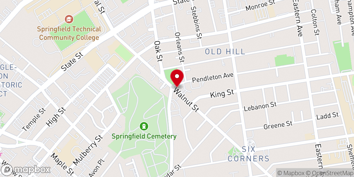 Map showing location of Third Baptist Church