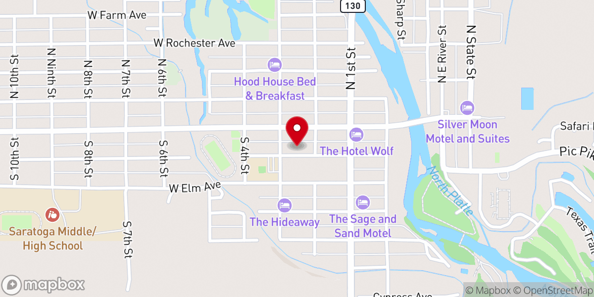 Map showing location of Saratoga Council of Catholic Women