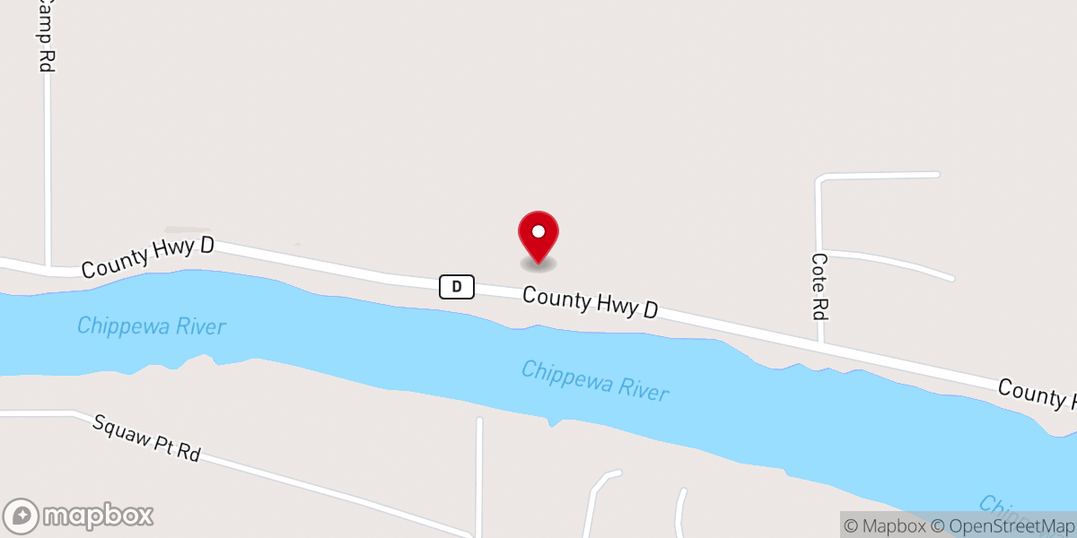 Map showing location of Flambeau Lodges and Event Barn