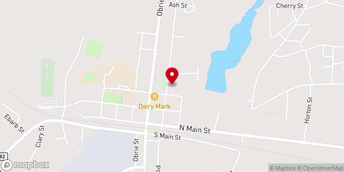 Map showing location of First Baptist Church of Zwolle