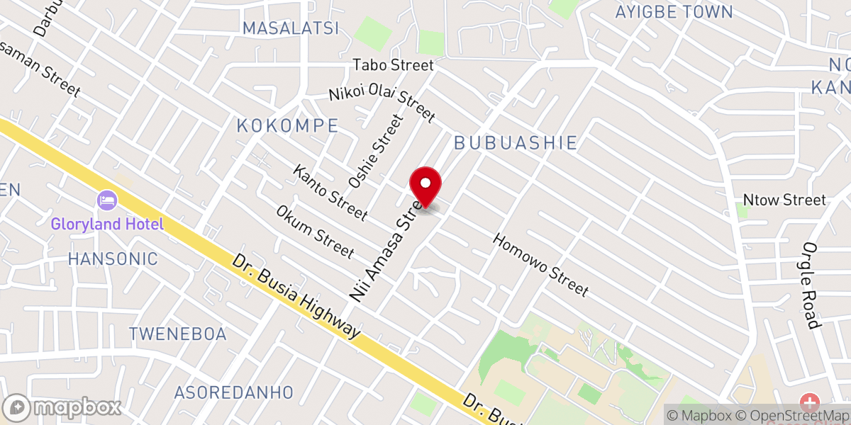 Map showing location of Elim Pentecostal Gospel Church International - Oasis Campground