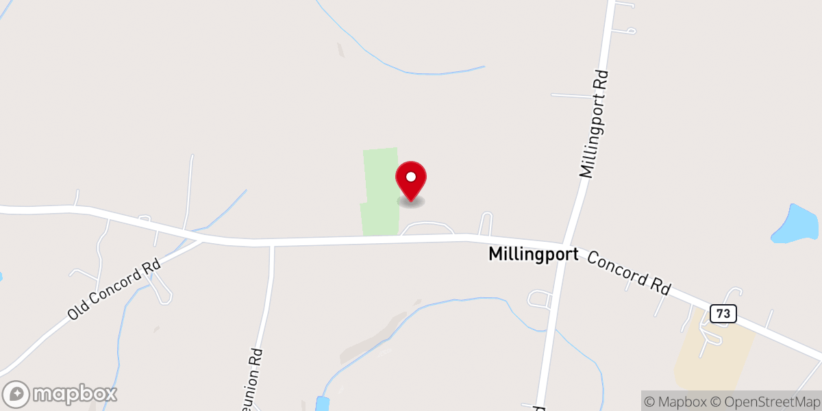 Map showing location of Salem Methodist Church