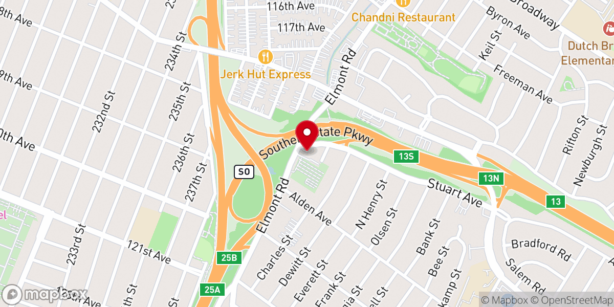 Map showing location of St John's United Methodist Church