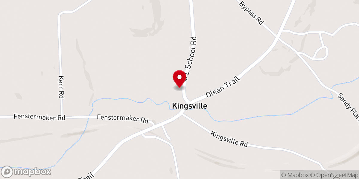 Map showing location of Kingsville United Methodist