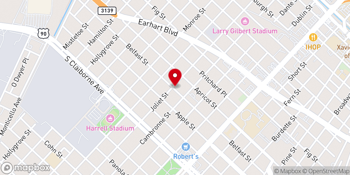 Map showing location of Mt Pilgrim Baptist Church