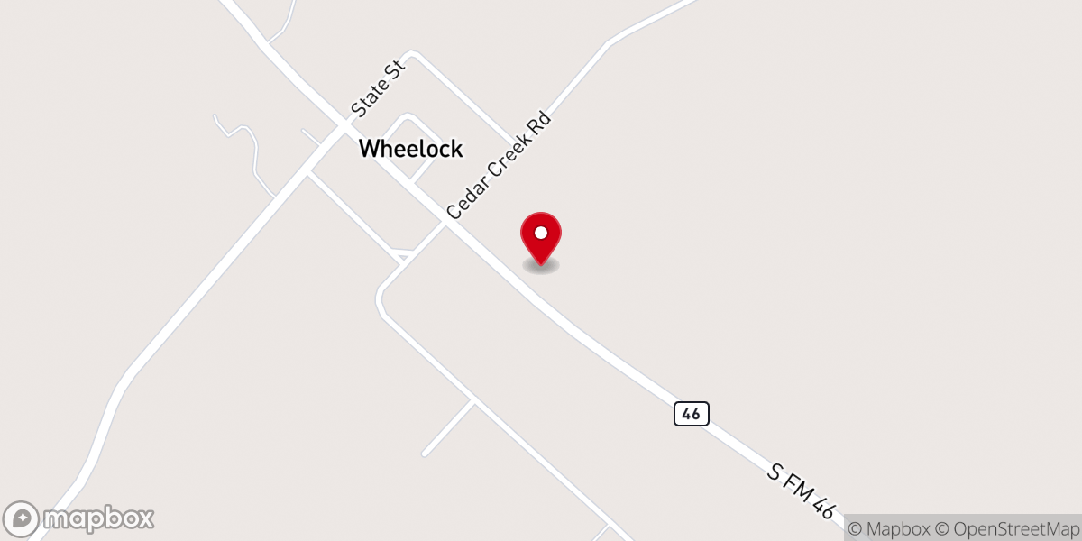 Map showing location of Wheelock Baptist Church