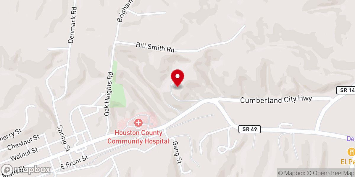 Map showing location of THE BIBLE Baptist Church of Erin