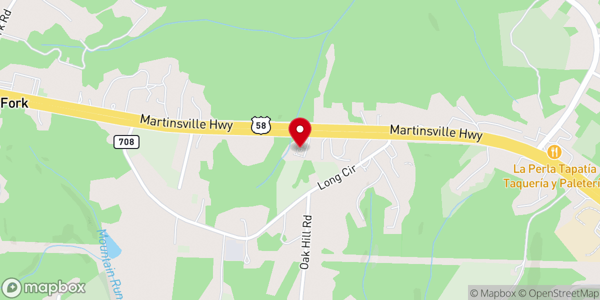 Map showing location of Bethany Baptist Church