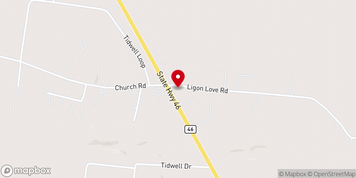 Map showing location of Helping Hands Of Hickman County