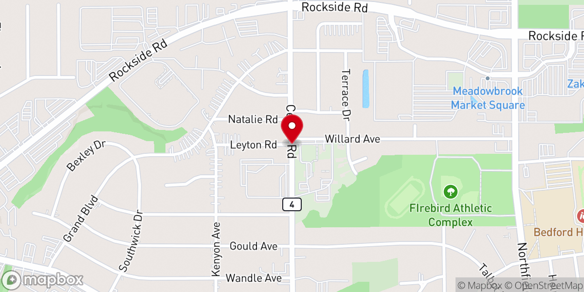 Map showing location of Our Lady of Hope