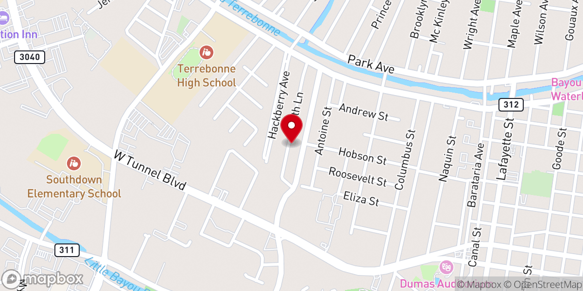 Map showing location of Greater St Matthew's Baptist Church
