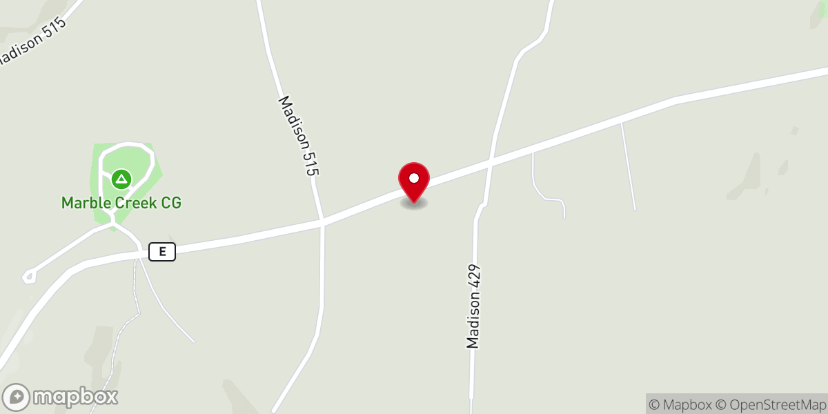 Map showing location of Black Mountain Church
