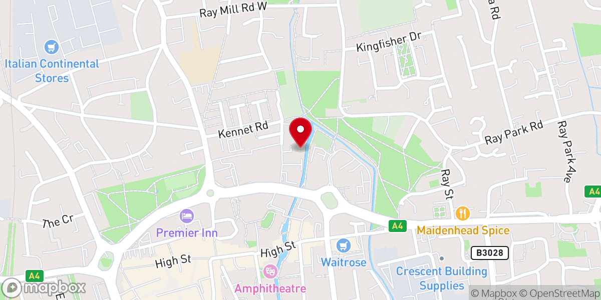 Map showing location of Kingdom Hall
