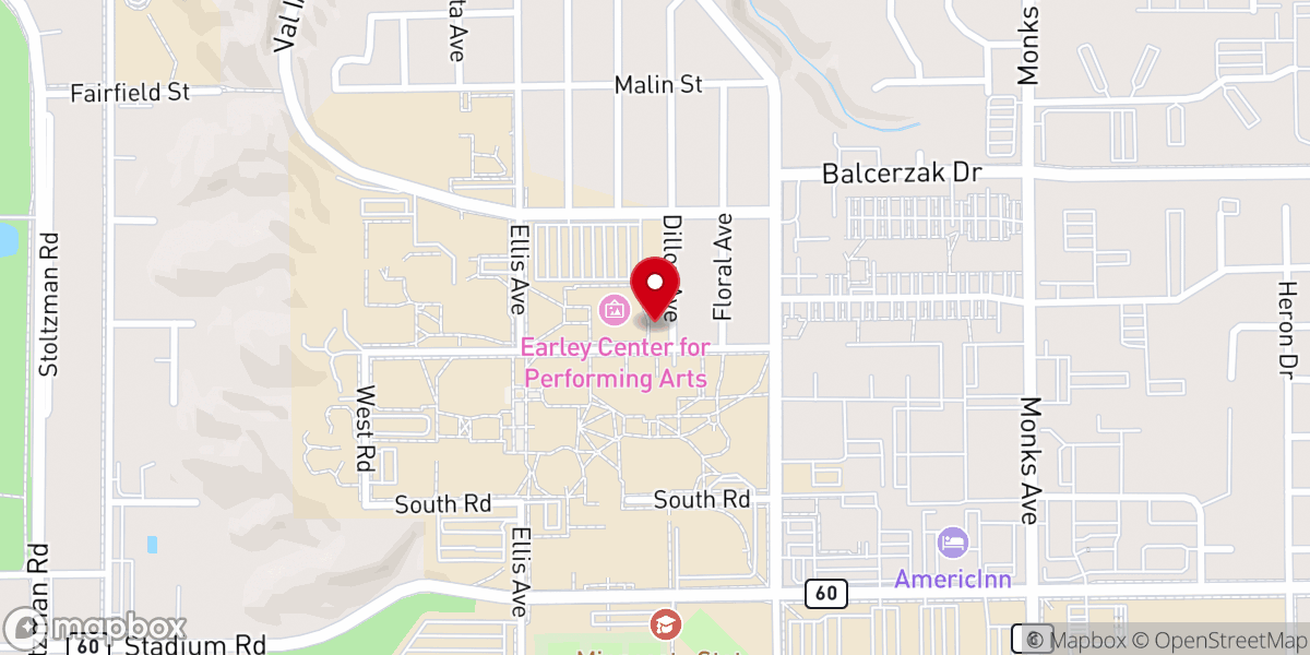 Map showing location of Lutheran Campus Ministry-Crossroads
