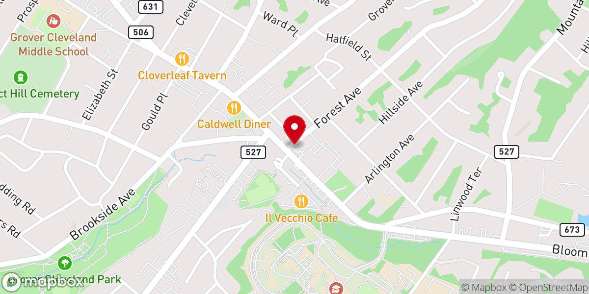 Map showing location of First Baptist Church-Caldwell