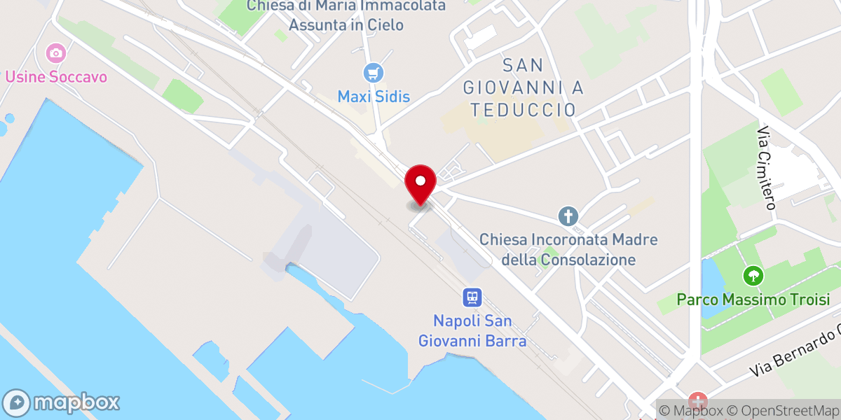 Map showing location of Chiesa Cristiana Evangelica Adi San Giovanni a Ted Napoli