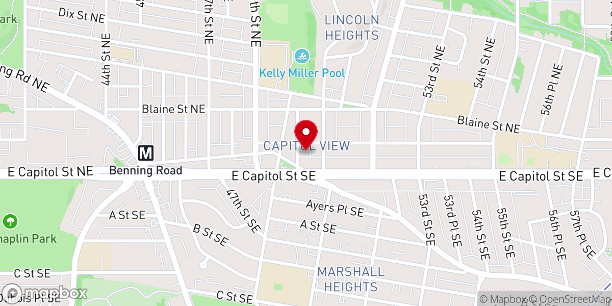 Map showing location of Peace Lutheran Church