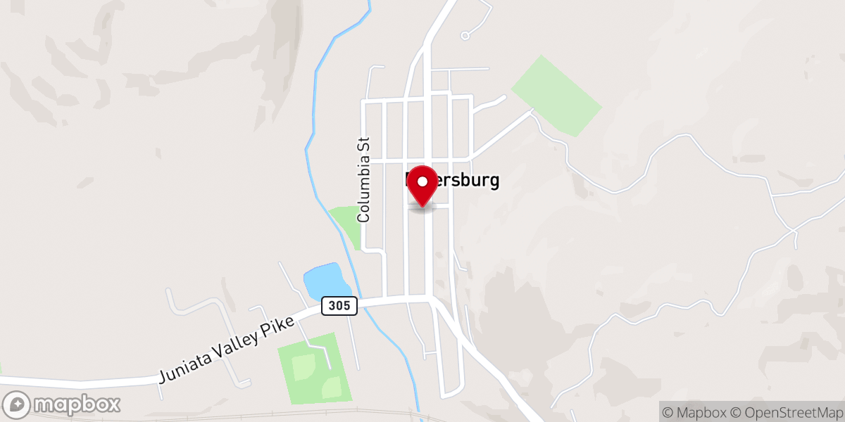 Map showing location of Crever Memorial United Methodist Church