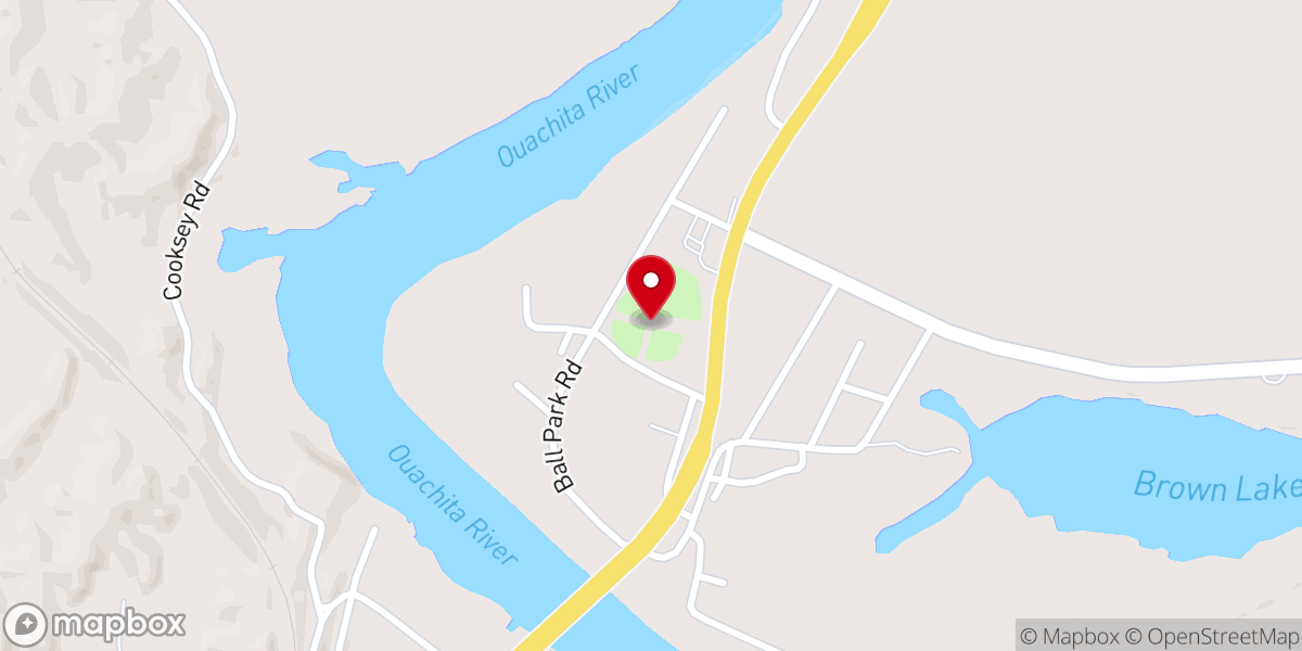 Map showing location of Caldwell Parish Softball/Baseball Fields