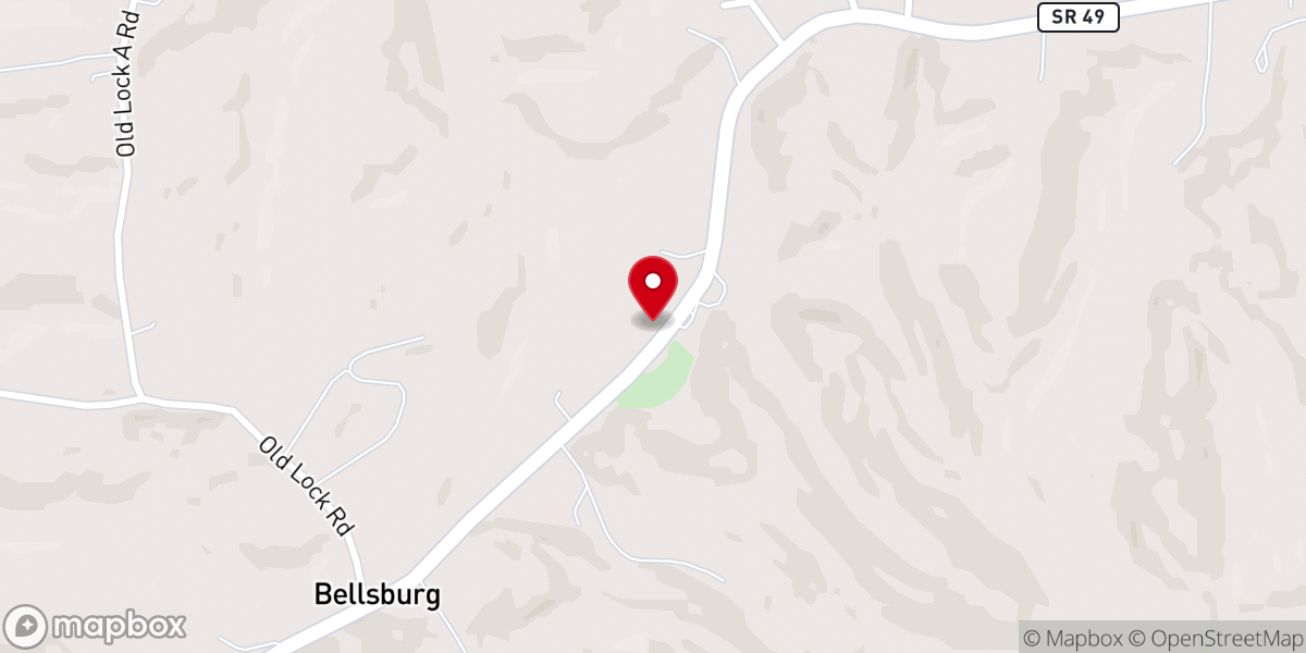 Map showing location of Mt. Liberty Cumberland Presbyterian Church