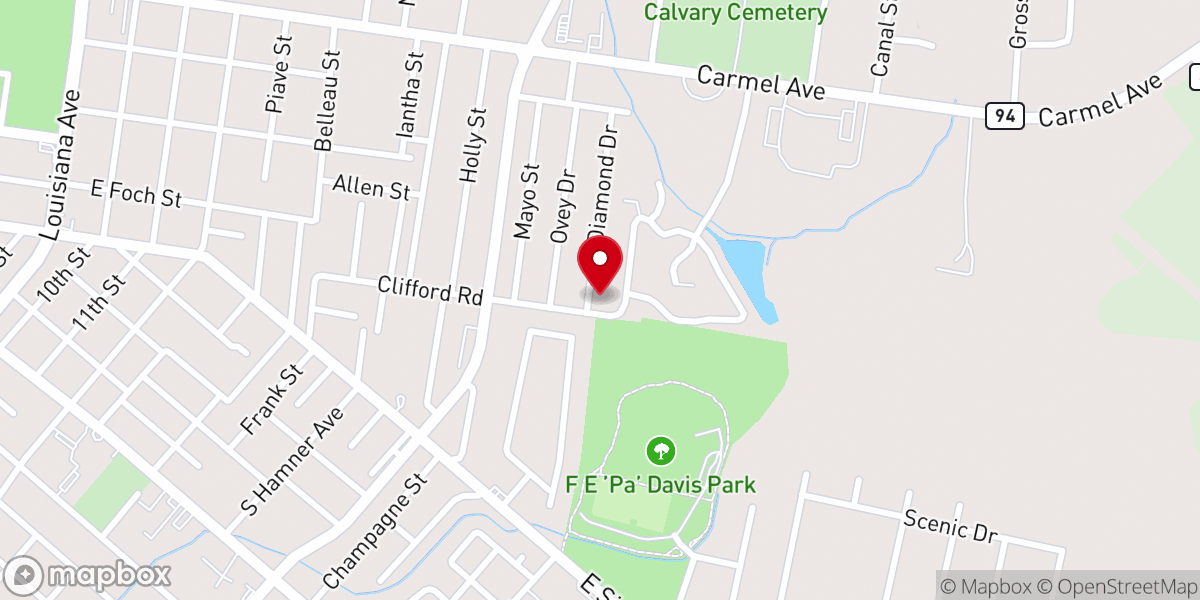 Map showing location of First Church of God In Christ
