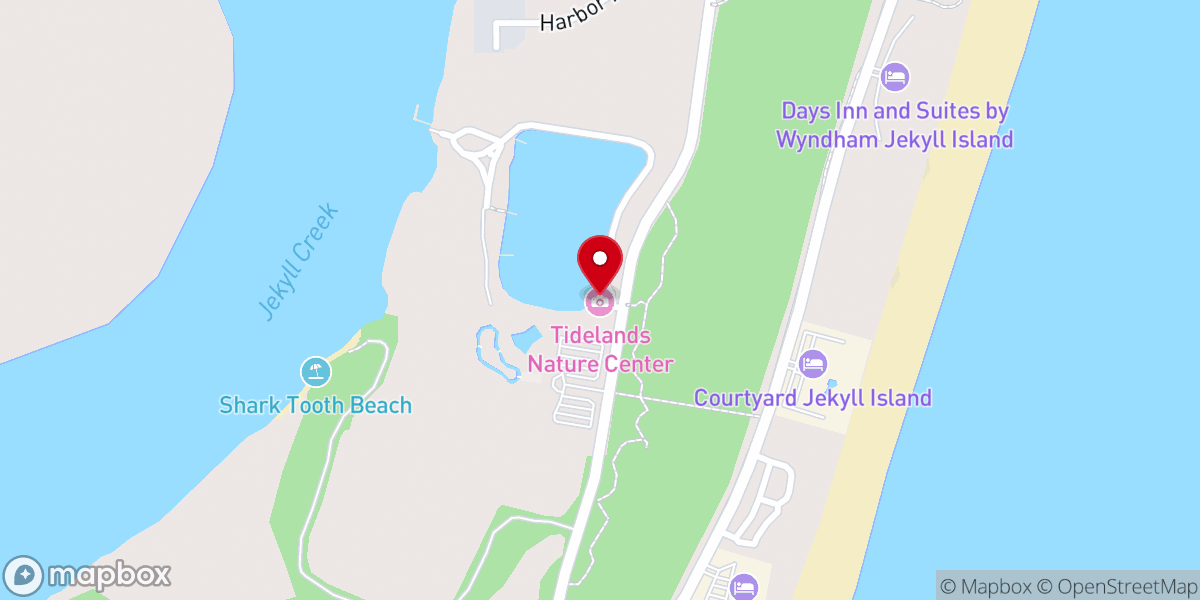 Map showing location of 4-H Tidelands Nature Center