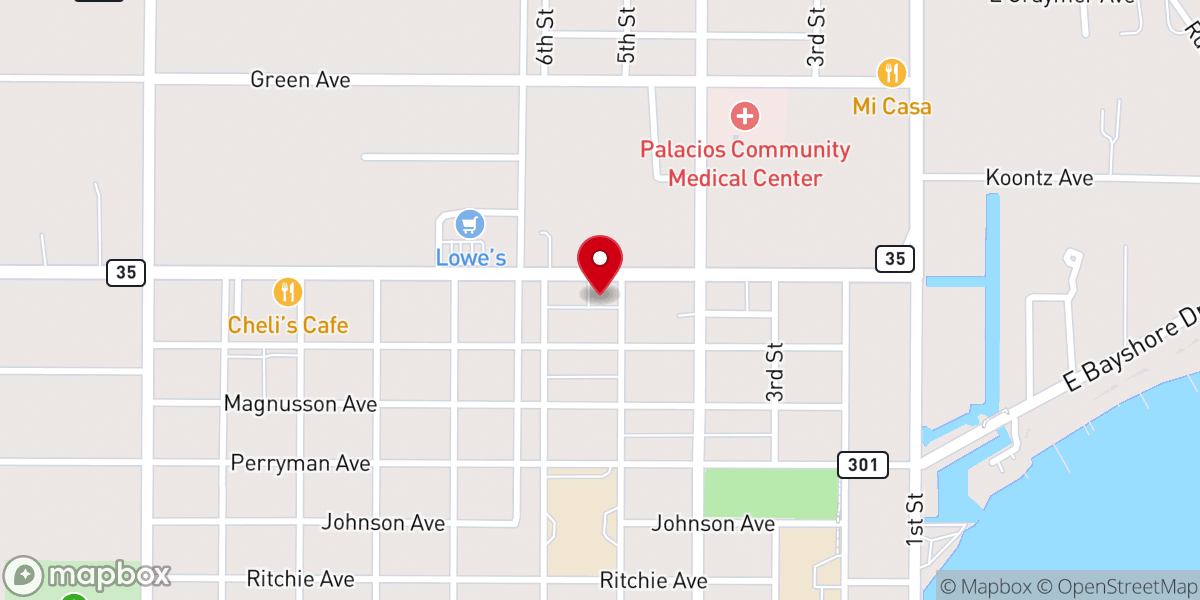 Map showing location of Bible Baptist Fellowship Church
