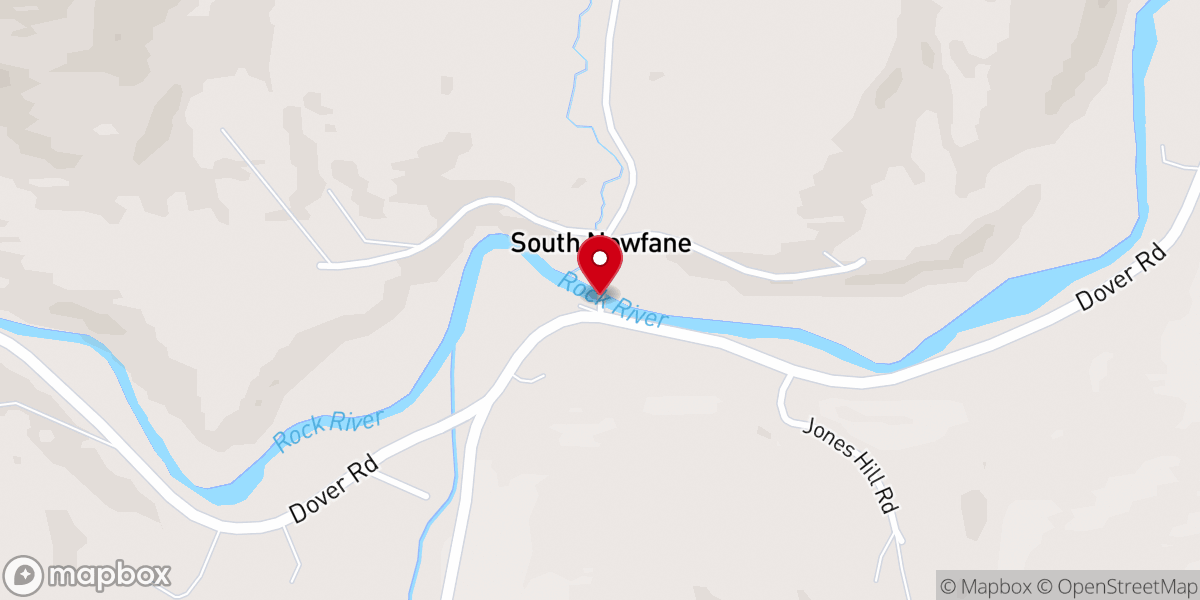 Map showing location of South Newfane Bridge