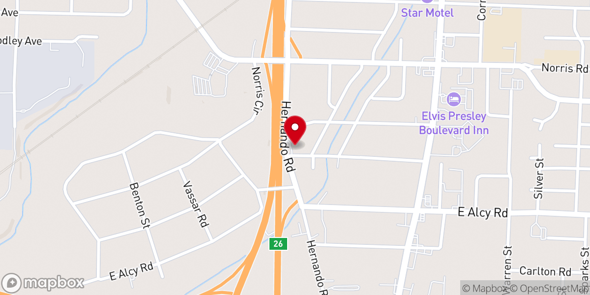 Map showing location of Greater Faith Cathedral