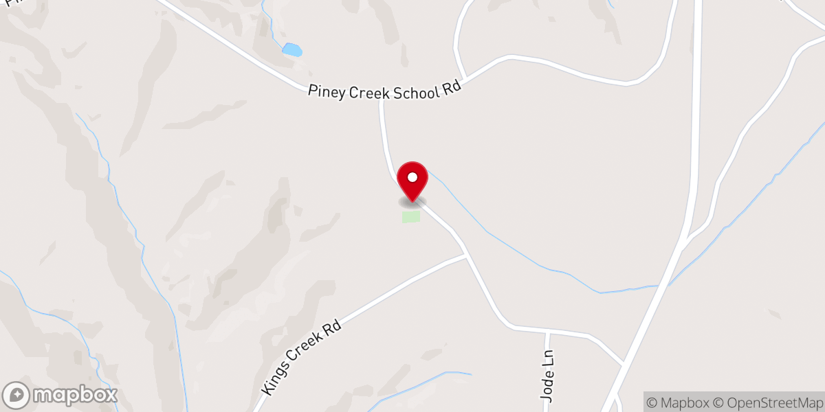 Map showing location of South Fork Union Baptist Church