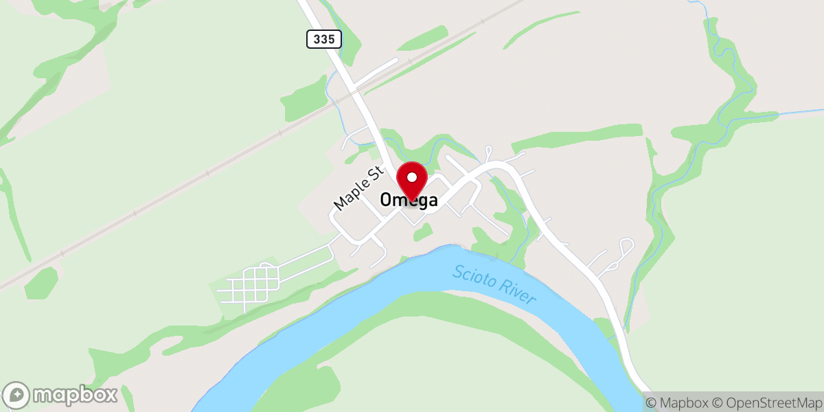 Map showing location of Omega CCCU