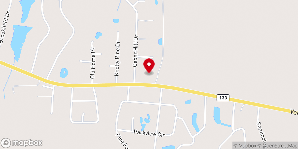 Map showing location of Gateway Baptist Church