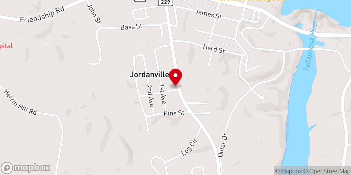 Map showing location of Brighter Day Ministries Inc