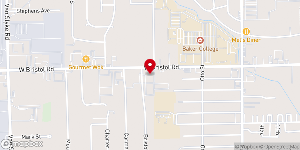 Map showing location of Central Community Center