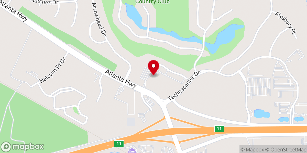 Map showing location of Lakeview Baptist Church
