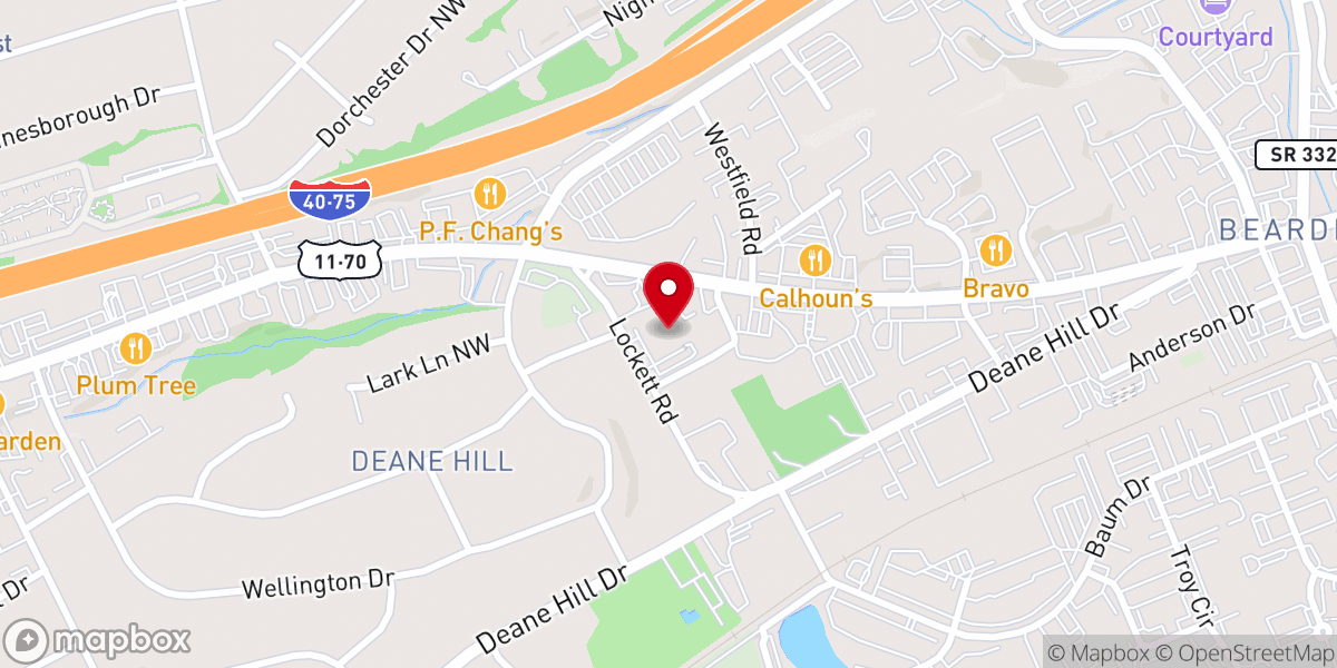Map showing location of Erin Presbyterian Church