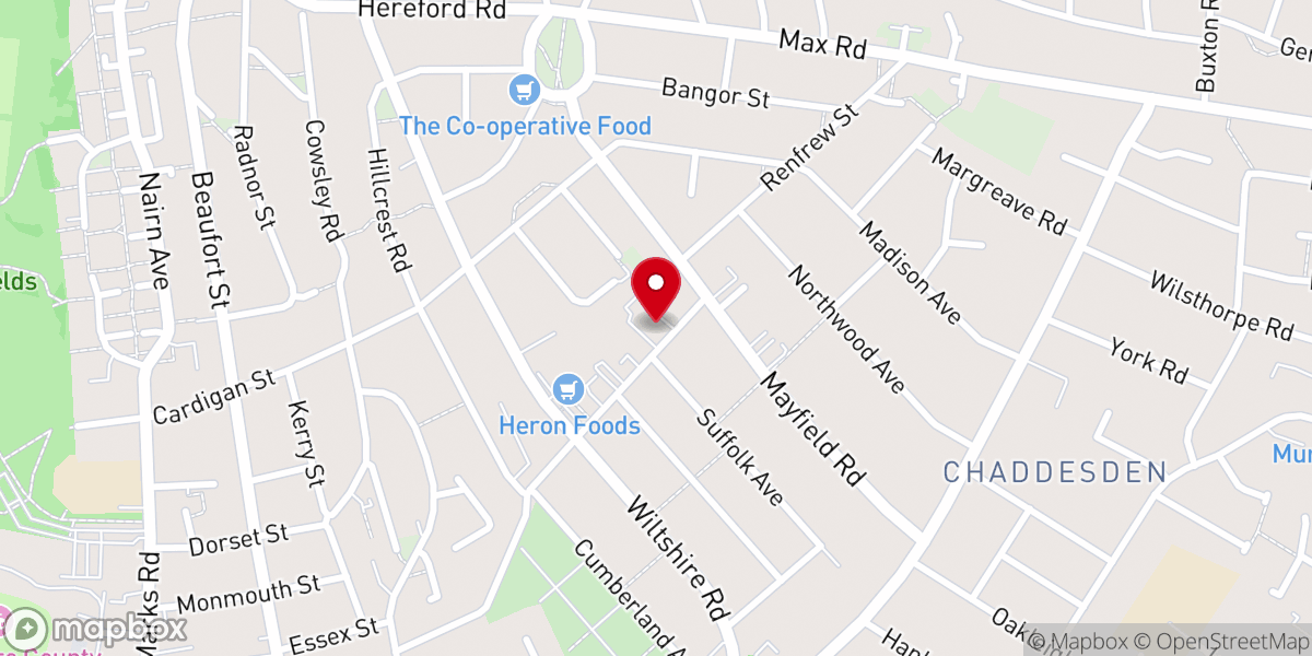Map showing location of St Albans Catholic Church