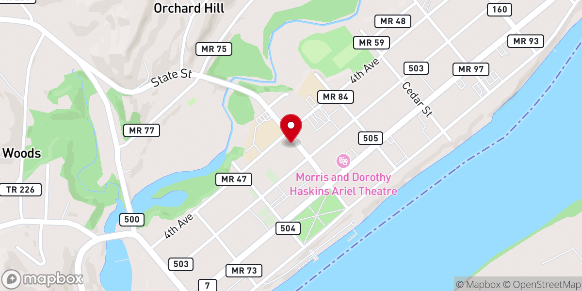 Map showing location of St Louis Catholic Church