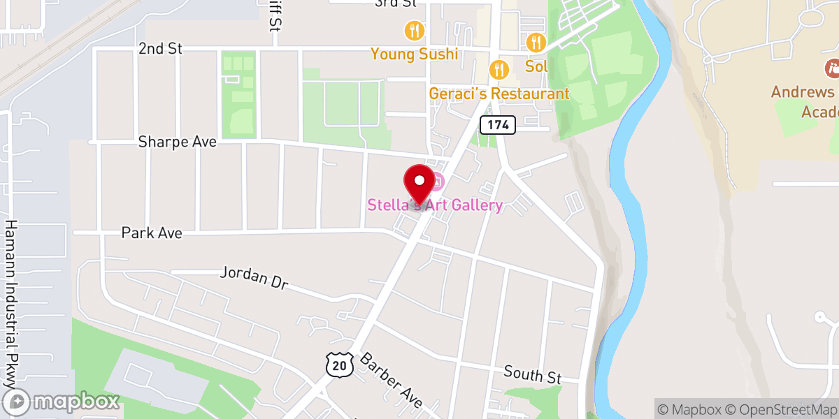Map showing location of Willoughby Church of God