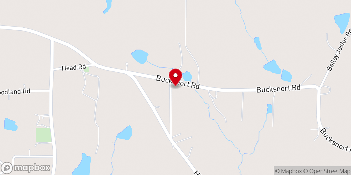 Map showing location of Oak Grove Missionary Baptist Church