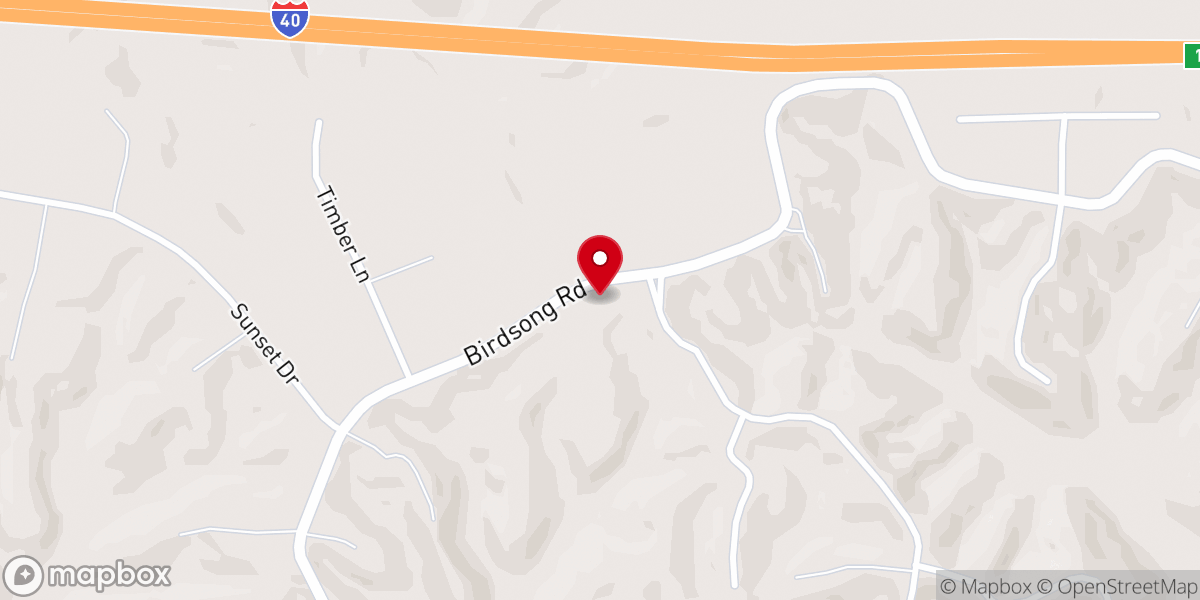 Map showing location of Sugar Tree Baptist Chapel