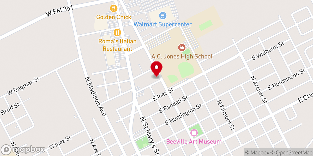 Map showing location of Adams Street Church of Christ