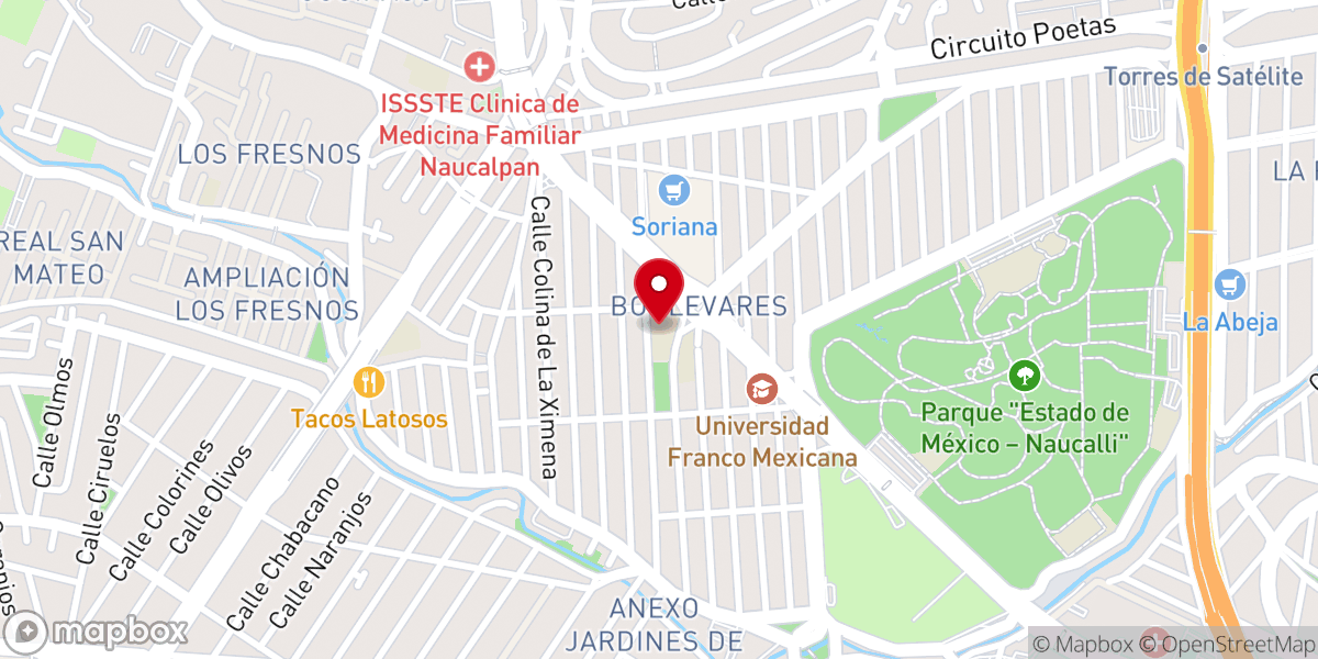 Map showing location of Iglesia Gratia Plena