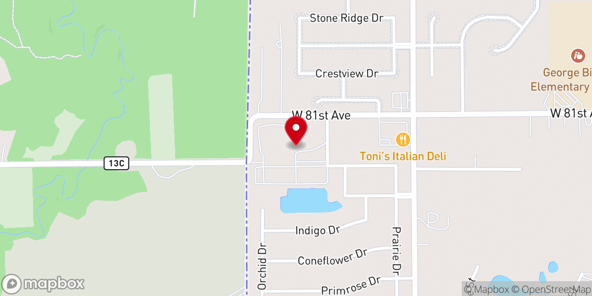 Map showing location of The Bookstore at Faith Church