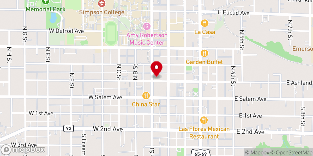Map showing location of Winn's Pizza & Steakhouse