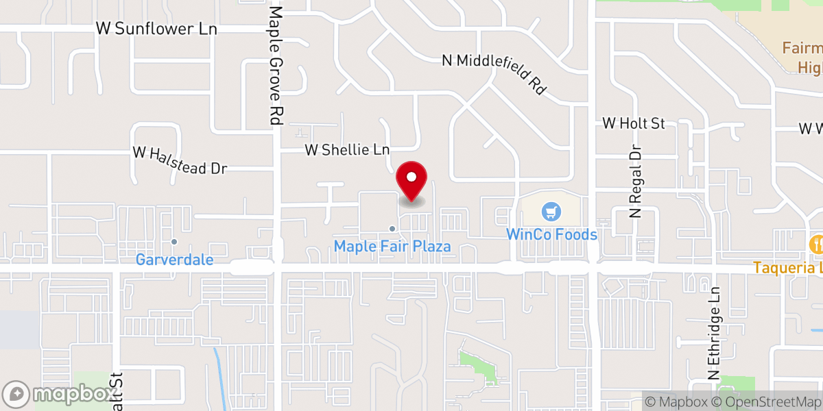Map showing location of Assembly of God Church