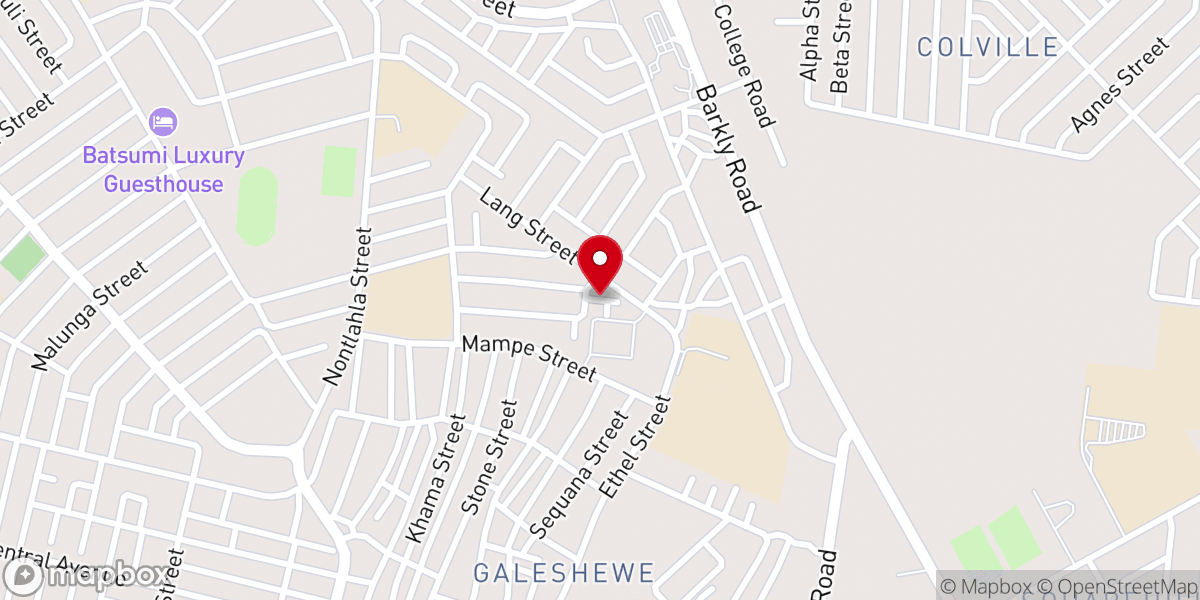 Map showing location of Centenary Methodist Church
