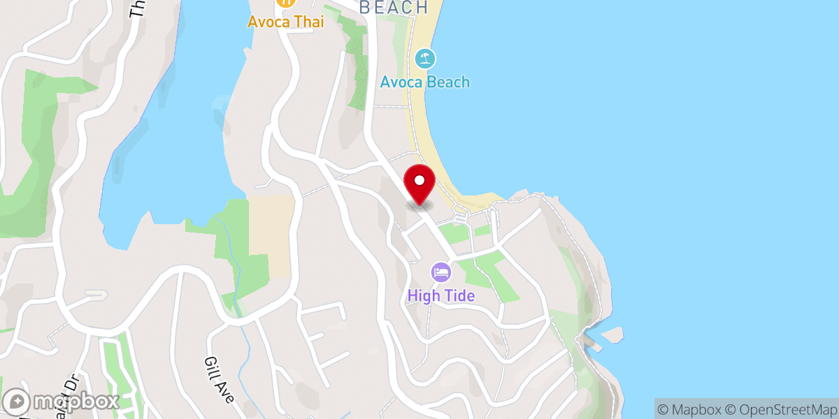 Map showing location of Coast Point Baptist Church