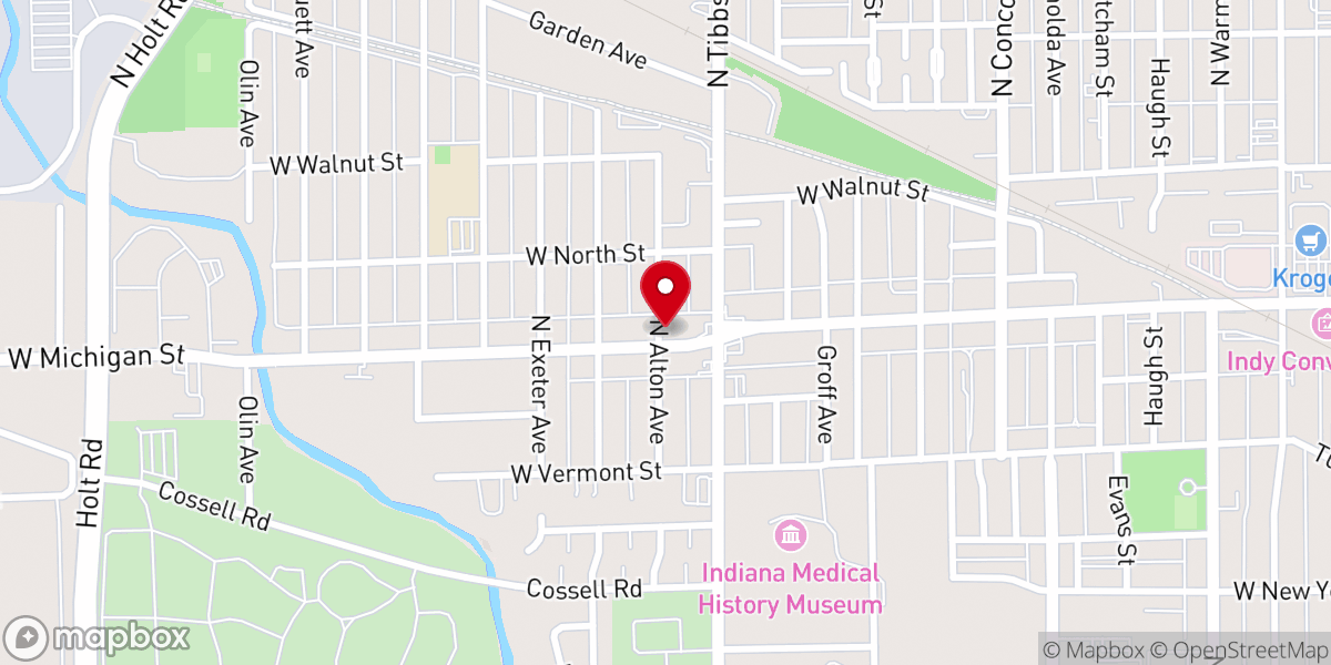 Map showing location of Disciples of Christ Non-denominational Church