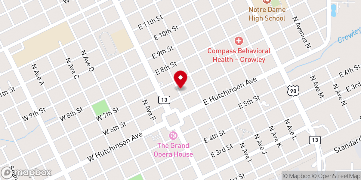 Map showing location of Dept Of Children & Family Services